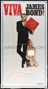 7j0783 VIVA JAMES BOND int'l 3sh 1970 artwork of Sean Connery & sexy babe in see-through outfit!