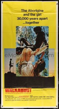 7j0785 WALKABOUT int'l 3sh 1971 Nicolas Roeg, completely different image of Agutter hanging in tree!