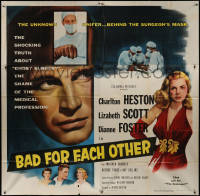 7j0058 BAD FOR EACH OTHER 6sh 1953 Charlton Heston, super sexy bad girl Lizabeth Scott!