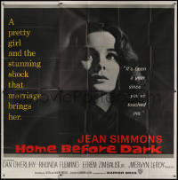 7j0084 HOME BEFORE DARK 6sh 1958 pretty untouched Jean Simmons is a wife on the rim of insanity!