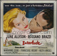7j0091 INTERLUDE 6sh 1957 Douglas Sirk, James M. Cain, art of Rossano Brazzi romancing June Allyson!