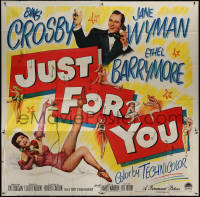 7j0095 JUST FOR YOU 6sh 1952 Bing Crosby & sexy Jane Wyman on telephone + sexy girls in sombreros!