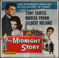 7j0106 MIDNIGHT STORY 6sh 1957 Tony Curtis in the strangest San Francisco manhunt in crime's history!