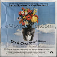 7j0110 ON A CLEAR DAY YOU CAN SEE FOREVER 6sh 1970 cool image of Barbra Streisand in flower pot!