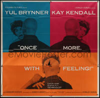 7j0112 ONCE MORE WITH FEELING 6sh 1960 three romantic images of Yul Brynner & Kay Kendall, rare!