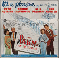 7j0118 PLEASURE OF HIS COMPANY 6sh 1961 Fred Astaire, Debbie Reynolds, Palmer, Tab Hunter, rare!