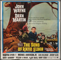 7j0129 SONS OF KATIE ELDER 6sh 1965 different image of John Wayne, Dean Martin & others!