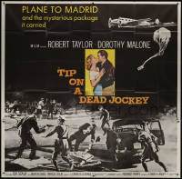 7j0141 TIP ON A DEAD JOCKEY 6sh 1957 Robert Taylor & Dorothy Malone caught up in a horse race crime!