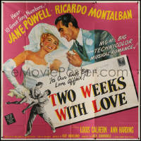 7j0145 TWO WEEKS WITH LOVE 6sh 1950 art of sexy bride Jane Powell & groom Ricardo Montalban!