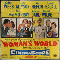 7j0148 WOMAN'S WORLD 6sh 1954 June Allyson, Clifton Webb, Van Heflin, Lauren Bacall, MacMurray, Dahl