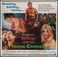 7j0150 YOUNG CASSIDY 6sh 1965 John Ford, barechested, brawling, battling, earthy Rod Taylor!