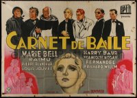 7j0155 LIFE DANCES ON Argentinean 39x55 1938 Julien Duvivier's Un carnet de bal, very rare!