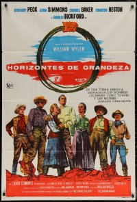 7j0165 BIG COUNTRY Argentinean R1960s Gregory Peck, Charlton Heston & cast, William Wyler classic!