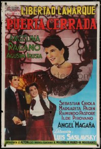 7j0183 CLOSED DOOR Argentinean 1939 pretty Libertad Lamarque, Angelina Pagano & Agustin Irusta!