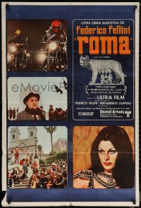 7j0197 FELLINI'S ROMA Argentinean 1972 Federico classic, fall of the Roman Empire, different!