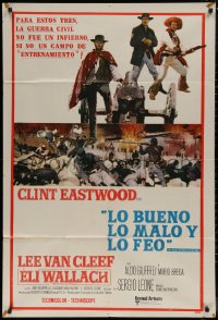 7j0211 GOOD, THE BAD & THE UGLY Argentinean R1970s Clint Eastwood, Lee Van Cleef, Sergio Leone
