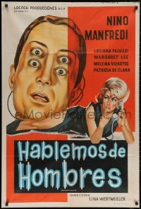 7j0232 LET'S TALK ABOUT MEN Argentinean 1965 Lina Wertmuller, wacky image messes with your brain!