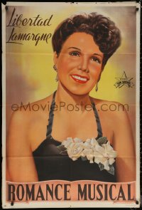 7j0233 LIBERTAD LAMARQUE Argentinean 1940s wonderful art of pretty Argentine actress, ultra rare!