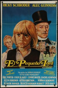 7j0234 LITTLE LORD FAUNTLEROY Argentinean 1980 Ricky Schroder, Alec Guinness, Chantrell art, rare!