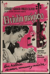 7j0239 MAGIC BOW Argentinean 1946 Stewart Granger, Phyllis Calvert, Yehudi Menuhin on violin, rare!