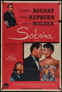7j0264 SABRINA Argentinean R1962 Audrey Hepburn, Humphrey Bogart, William Holden, Billy Wilder
