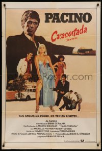 7j0268 SCARFACE Argentinean 1983 Al Pacino, Michelle Pfeiffer, Brian De Palma, Oliver Stone
