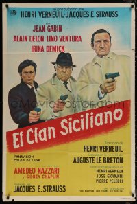 7j0274 SICILIAN CLAN Argentinean 1970 Henri Verneuil, Jean Gabin, Alain Delon, Lino Ventura