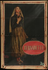 7j0278 SONG OF BERNADETTE Argentinean 1944 art of angelic Jennifer Jones by Norman Rockwell, rare!