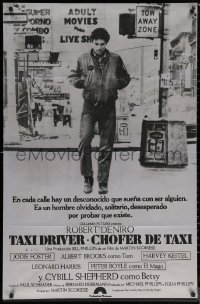 7j0287 TAXI DRIVER Argentinean 1976 Guy Peellaert art of Robert De Niro, Martin Scorsese classic!