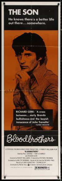 7j0017 BLOODBROTHERS group of 2 door panels 1978 Richard Gere as The Son & Lo Bianco as The Father!