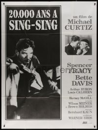 7j1160 20,000 YEARS IN SING SING French 1p R1980s Spencer Tracy in prison & with Bette Davis, Curtiz