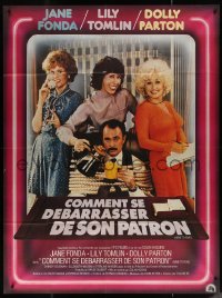 7j1162 9 TO 5 French 1p 1981 Dolly Parton, Jane Fonda & Lily Tomlin w/tied up Dabney Coleman!