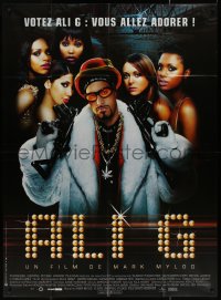 7j1166 ALI G INDAHOUSE French 1p 2002 great image of thug Sacha Baron Cohen with sexy girls & guns!