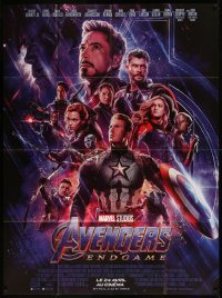 7j1186 AVENGERS: ENDGAME advance French 1p 2019 Marvel, montage with Downey Jr., Hemsworth & cast!