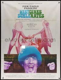 7j1191 BAWDY TALES French 1p 1974 Pasolini's Storie Scellerate, wacky image w/nudity, ultra rare!