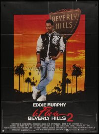 7j1196 BEVERLY HILLS COP II French 1p 1987 Eddie Murphy is back as Axel Foley, great image!