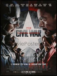 7j1227 CAPTAIN AMERICA: CIVIL WAR advance French 1p 2016 Marvel Comics, Chris Evans, Robert Downey Jr