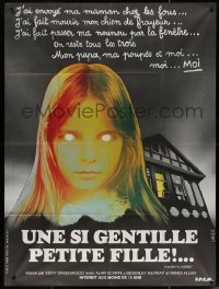 7j1234 CATHY'S CURSE French 1p 1977 creepy horror image of girl with glowing eyes by Landi!