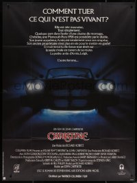 7j1244 CHRISTINE French 1p 1984 written by Stephen King, John Carpenter directed, creepy car image!
