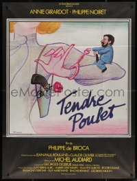 7j1254 DEAR INSPECTOR French 1p 1978 Philippe de Broca's Tendre Poulet, cool art by Ferracci!