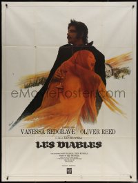 7j1257 DEVILS French 1p 1971 Ken Russell, art of Oliver Reed & Vanessa Redgrave by Ferracci!