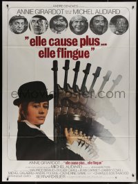 7j1262 ELLE CAUSE PLUS, ELLE FLINGUE French 1p 1972 great image of Annie Girardot with Tommy gun!