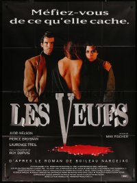 7j1264 ENTANGLED French 1p 1993 Judd Nelson, Pierce Brosnan & sexy woman, Canadian/French crime!