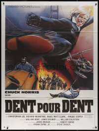 7j1268 EYE FOR AN EYE French 1p 1984 Chuck Norris takes the law into his own hands, different art!