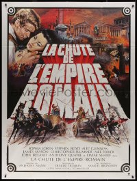7j1270 FALL OF THE ROMAN EMPIRE French 1p R1970s Anthony Mann, different Mascii art of Loren & Boyd!