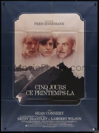 7j1278 FIVE DAYS ONE SUMMER French 1p 1982 Sean Connery, Fred Zinnemann, Bourduge artwork!