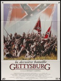 7j1289 GETTYSBURG French 1p 1994 Tom Berenger, Jeff Daniels, cool image of Civil War battle!