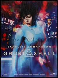 7j1291 GHOST IN THE SHELL no date teaser French 1p 2017 great image of sexy Scarlett Johanson as Major!