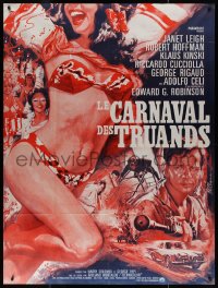 7j1302 GRAND SLAM French 1p 1968 art of Klaus Kinski & super sexy women at carnival by Jean Mascii!