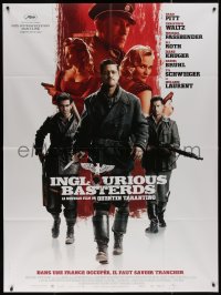 7j1345 INGLOURIOUS BASTERDS French 1p 2009 directed by Quentin Tarantino, Nazi-killer Brad Pitt!